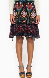 Разноцветная юбка расклешенного кроя Desigual