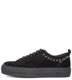 Замшевые кеды на платформе Bronx