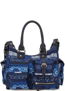 Текстильная сумка на молнии с карманами Desigual