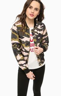 Демисезонная куртка-бомбер в стиле милитари Only