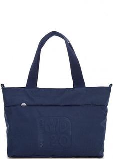 Синяя текстильная сумка на молнии Mandarina Duck