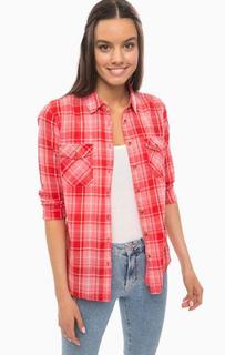Красная хлопковая рубашка в клетку Pepe Jeans