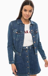 Синяя джинсовая куртка на болтах Lee