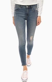 Синие джинсы скинни с потертостями Wrangler