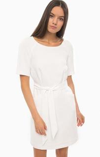 Короткое белое платье свободного кроя Armani Jeans