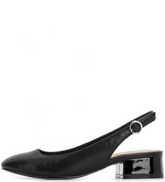 Босоножки черного цвета на небольшом каблуке Aldo