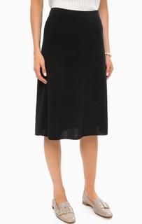 Однотонная хлопковая юбка на резинке Stefanel