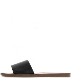 Черные кожаные сланцы Aldo