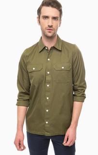 Хлопковая рубашка цвета хаки Carhartt WIP