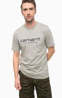Хлопковая футболка серого цвета Carhartt WIP