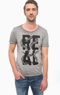 Хлопковая футболка с принтом Mavi