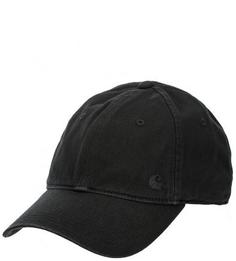 Черная бейсболка с вышитым логотипом бренда Carhartt WIP