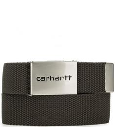 Текстильный ремень цвета хаки Carhartt WIP