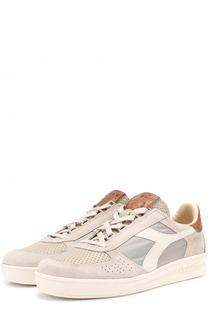 Замшевые кеды с контрастной отделкой задника Diadora Heritage