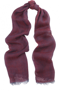 Льняной шарф с необработанным краем Armani Collezioni
