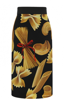 Шелковая юбка-карандаш с принтом Dolce &amp; Gabbana