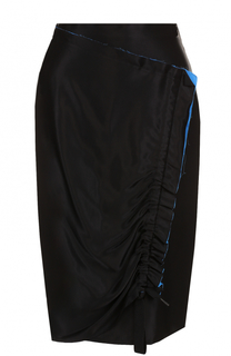 Юбка с необработанным краем и драпировкой DKNY