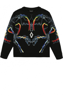 Свитшот из хлопка с принтом Marcelo Burlon Kids of Milan