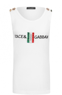 Удлиненный топ с контрастной отделкой Dolce &amp; Gabbana