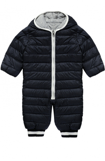 Стеганый пуховой комбинезон с капюшоном Moncler Enfant