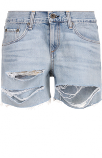 Джинсовые мини-шорты с потертостями Rag&amp;Bone Rag&Bone