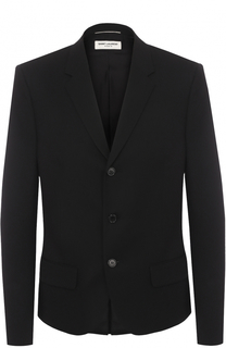 Шерстяной однобортный пиджак Saint Laurent