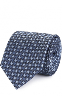 Шелковый галстук с узором Ermenegildo Zegna