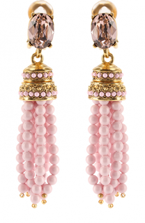 Серьги-клипсы с кристаллами Swarovski Oscar de la Renta