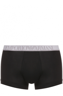 Боксеры из вискозы с логотипом бренда Emporio Armani