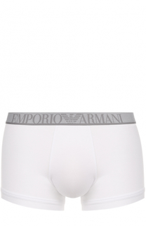 Боксеры из вискозы с логотипом бренда Emporio Armani