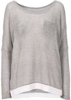 Пуловер (серебристо-серый) Bonprix