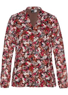 Блузка с принтом (песочно-бежевый/красный в цветочек) Bonprix