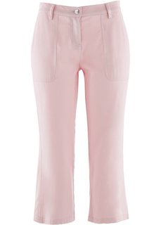 Брюки из легкой вискозы длины 3/4 (нежно-розовый с рисунком) Bonprix