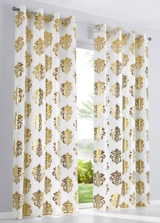 Штора Глэдис (1 шт.), люверсы (кремовый/золотистый) Bonprix