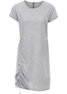 Трикотажное платье со сборками (серый меланж) Bonprix