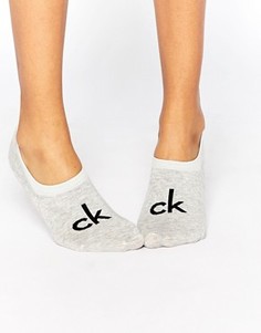 Низкие носки с логотипом в стиле ретро Calvin Klein - Серый