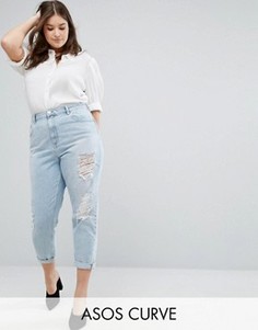 Рваные джинсы в винтажном стиле ASOS CURVE Original - Синий