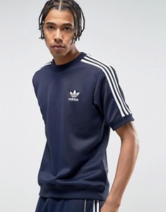Синий свитшот с круглым вырезом adidas Originals London Pack CNTP BK7861 - Синий