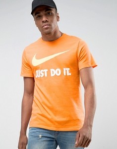 Оранжевая футболка с логотипом в виде галочки Nike JDI 707360-857 - Оранжевый