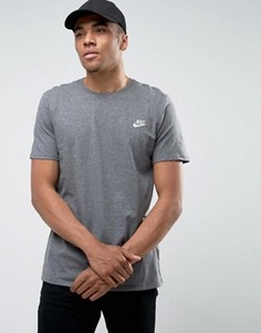 Серая футболка с вышивкой логотипа Nike Futura 827021-071 - Серый