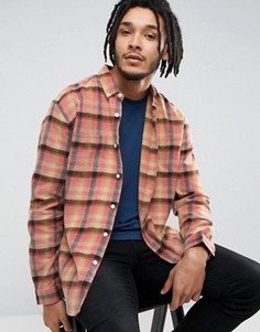 Оранжевая oversize-рубашка в клетку ASOS - Оранжевый