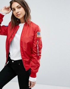 Двусторонний бомбер Alpha Industries MA-1 TT - Красный