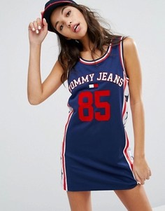 Платье-майка в стиле 90-х с логотипом Tommy Jeans - Синий