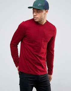 Красный лонгслив классического кроя ASOS - Красный
