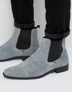 Серые замшевые ботинки челси Dune Marky - Серый