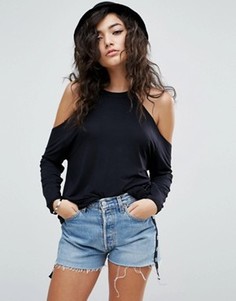 Топ с открытыми плечами ASOS - Серый