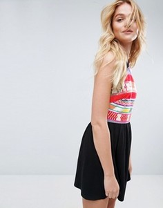 Летнее платье с вышивкой ASOS - Черный