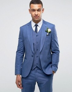 Синий облегающий пиджак ASOS WEDDING - Синий