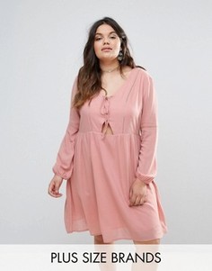 Короткое приталенное платье с вырезами Alice &amp; You - Розовый