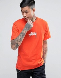 Футболка с логотипом Stussy - Оранжевый
